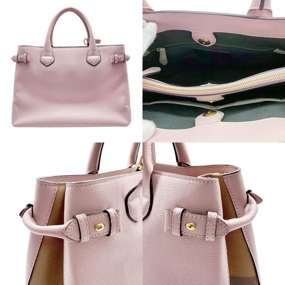 Burberry Pink Leather Shoulder Handbag Bag - Picture 3 of 4